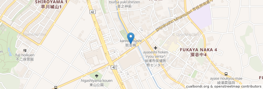Mapa de ubicacion de ENEOS en 일본, 가나가와현, 綾瀬市.