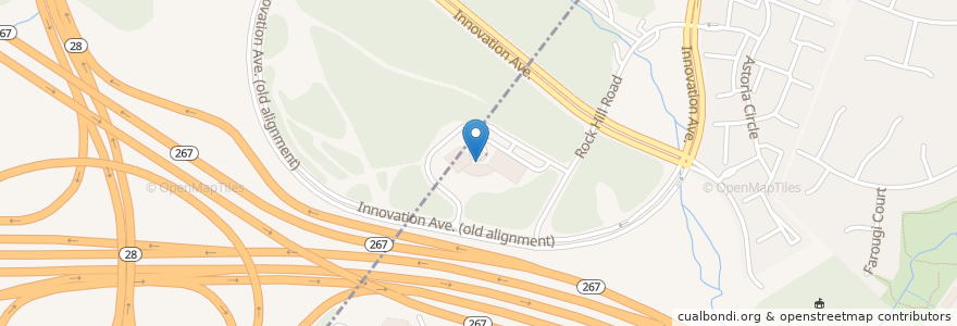 Mapa de ubicacion de Center for Innovative Technology en Amerika Syarikat, Virginia.