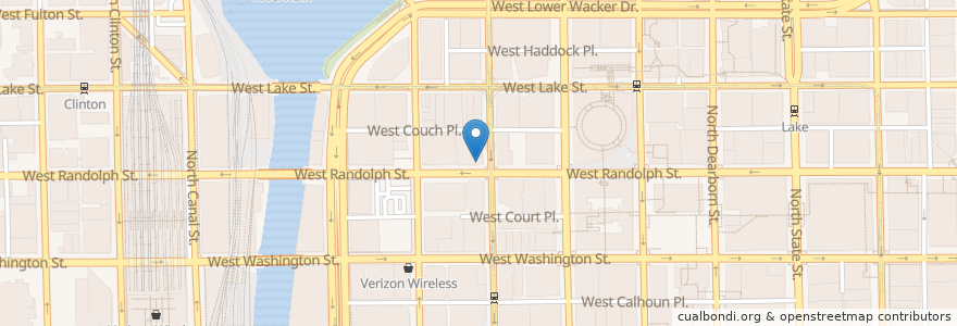 Mapa de ubicacion de Roti en Verenigde Staten, Illinois, Chicago.