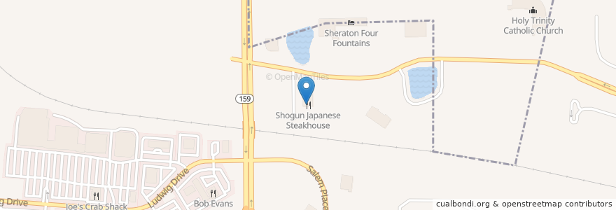Mapa de ubicacion de Shogun Japanese Steakhouse en États-Unis D'Amérique, Illinois, Fairview Heights.