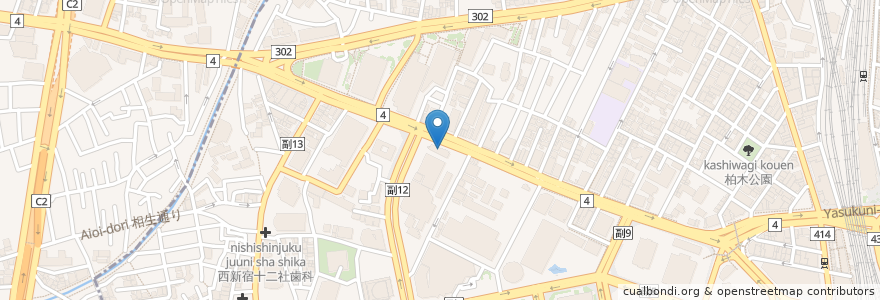 Mapa de ubicacion de なか卯 en Japão, Tóquio, 新宿区.