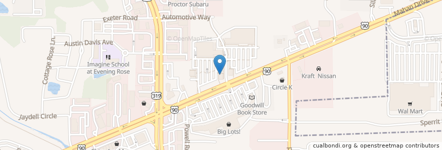 Mapa de ubicacion de Bruegger's Bagels en الولايات المتّحدة الأمريكيّة, فلوريدا, Leon County, تالاهاسي.