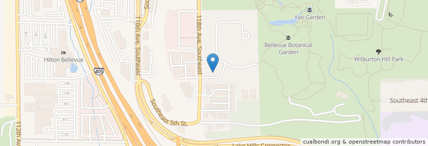 Mapa de ubicacion de Cedar Crest Academy en 美利坚合众国/美利堅合眾國, 华盛顿州 / 華盛頓州, King County, Bellevue.
