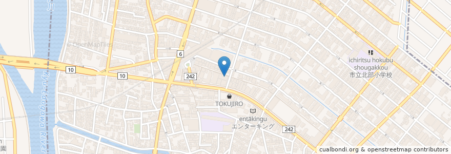 Mapa de ubicacion de 炭火焼肉酒家 en اليابان, 千葉県, 浦安市.