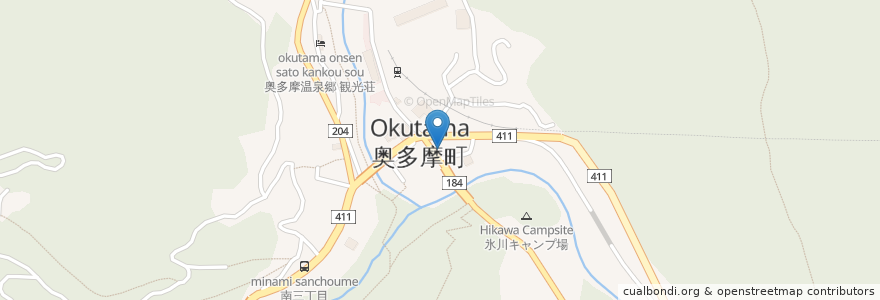 Mapa de ubicacion de ＥＮＥＯＳ奥多摩ＳＳ en Jepun, 東京都, 西多摩郡, 奥多摩町.