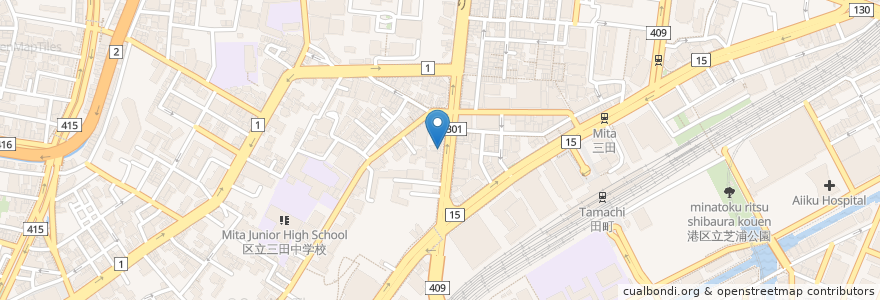 Mapa de ubicacion de ゆあさ歯科医院 en ژاپن, 東京都, 港区.