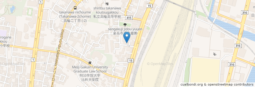 Mapa de ubicacion de 鷹岡歯科医院 en Japon, Tokyo, 港区.