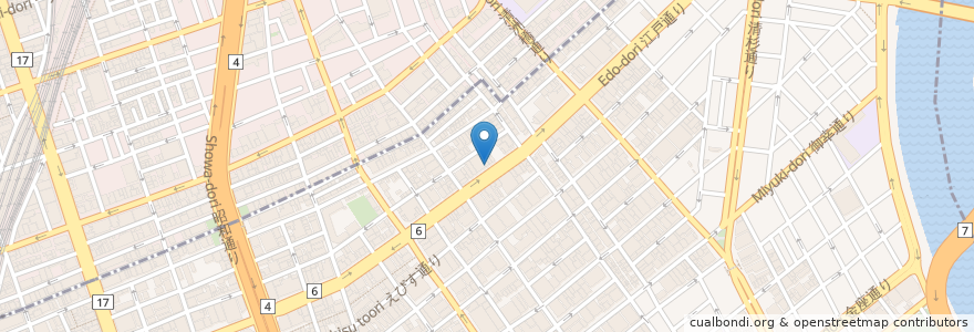 Mapa de ubicacion de すき屋 en Japon, Tokyo, 千代田区, 中央区.