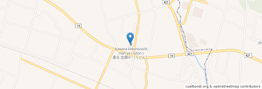 Mapa de ubicacion de 桑名 志満や（うどん） en ژاپن, 三重県, 桑名市.