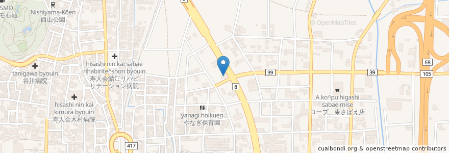 Mapa de ubicacion de ハンバーグ TOMATO ONION en 日本, 福井县, 鯖江市.