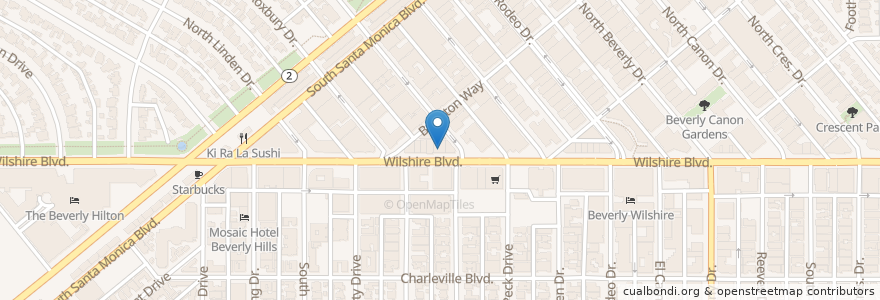 Mapa de ubicacion de Greenleaf Gourmet Chopshop en 미국, 캘리포니아주, Los Angeles County, 로스앤젤레스, Beverly Hills.