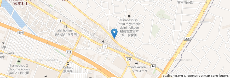 Mapa de ubicacion de 善利小児科 en Япония, Тиба, 船橋市.