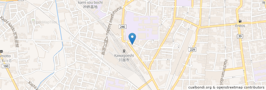 Mapa de ubicacion de 六軒町一丁目商店 en 日本, 埼玉県, 川越市.