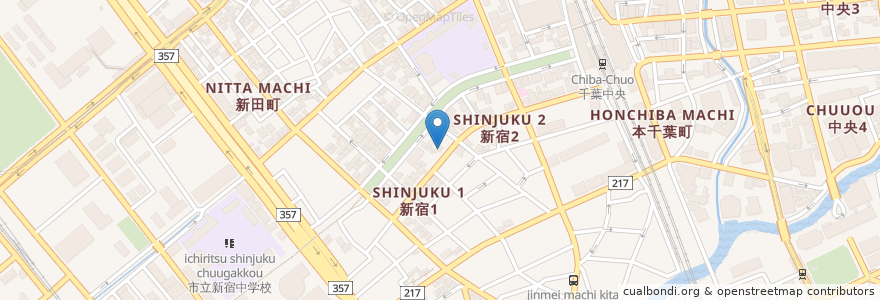 Mapa de ubicacion de Gotham en 日本, 千葉県, 千葉市, 中央区.