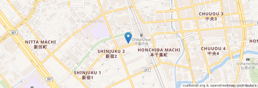 Mapa de ubicacion de AMP en Japan, 千葉県, 千葉市, 中央区.