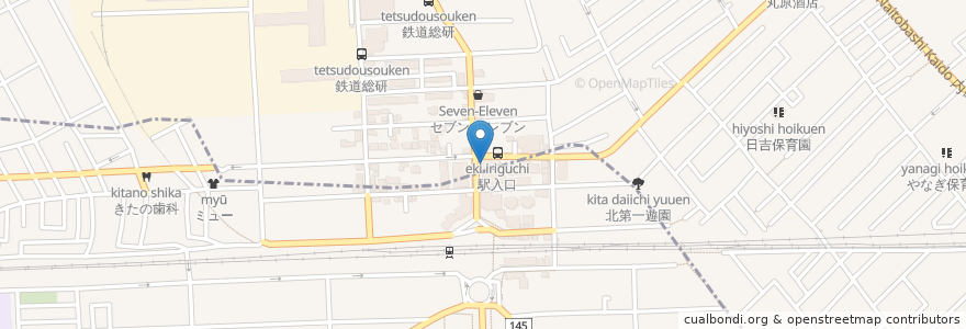 Mapa de ubicacion de 龍生堂薬局 en Япония, Токио, Кокубундзи.