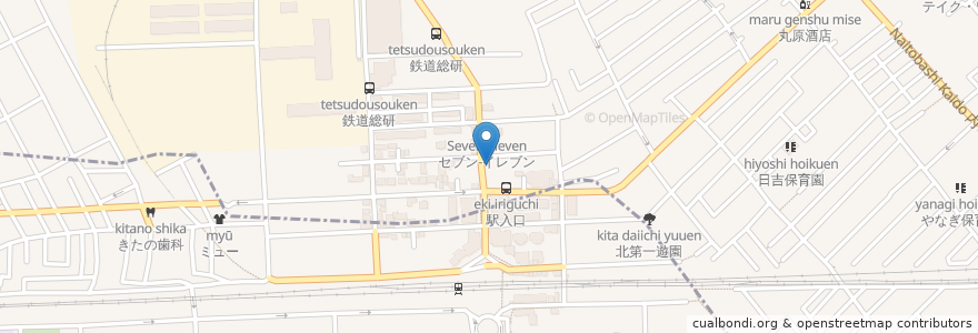 Mapa de ubicacion de ひらよし en Japan, Tokio, 国分寺市.