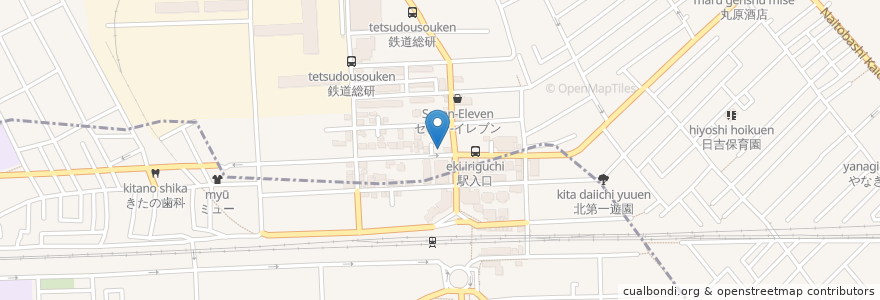 Mapa de ubicacion de 三井のリパーク 国立駅北口 en 일본, 도쿄도, 国分寺市.