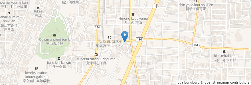 Mapa de ubicacion de 漢方 漢鳳堂 en 日本, 福井県, 鯖江市.