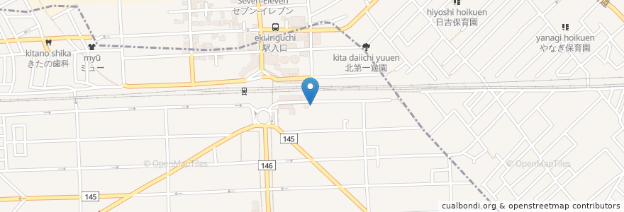 Mapa de ubicacion de まっちゃん en 일본, 도쿄도, 国分寺市.