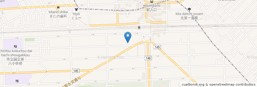 Mapa de ubicacion de 餃子の王将 en Giappone, Tokyo, 国分寺市.