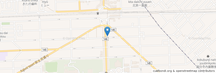 Mapa de ubicacion de 海鮮三崎港 en 日本, 東京都, 国分寺市.
