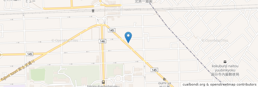 Mapa de ubicacion de タイムズ en 일본, 도쿄도, 国分寺市.