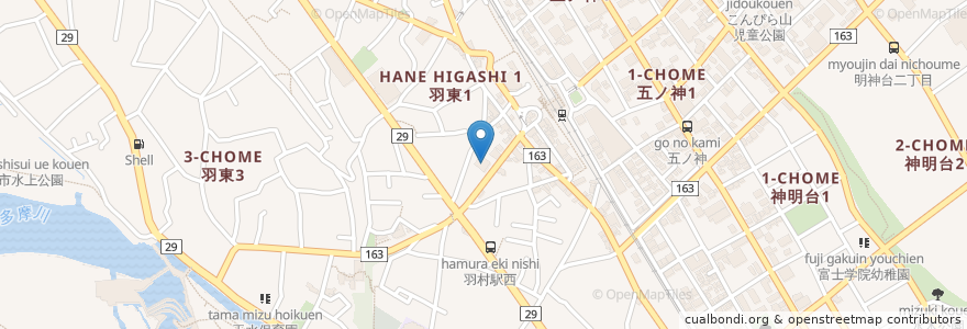 Mapa de ubicacion de 西武信用金庫 en 日本, 東京都, 羽村市.