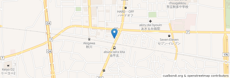 Mapa de ubicacion de SPT秋川第2駐車場 en 日本, 東京都, あきる野市.
