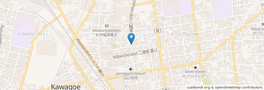 Mapa de ubicacion de Upper East Side en 日本, 埼玉県, 川越市.