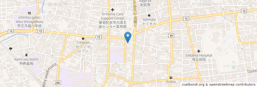 Mapa de ubicacion de 小杉歯科医院 en Japan, 埼玉県, 川越市.