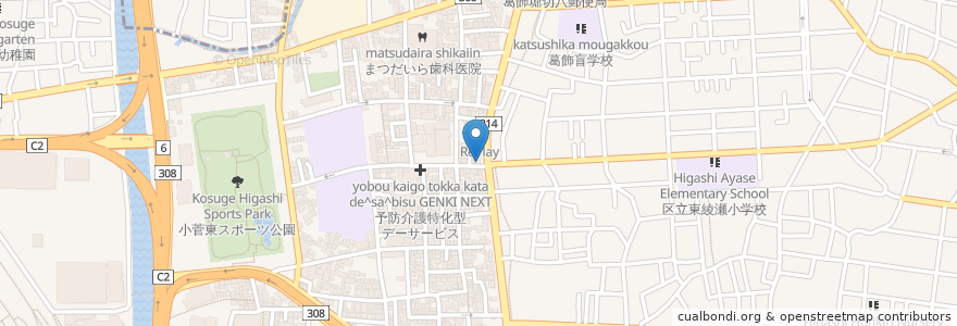 Mapa de ubicacion de 眞野歯科 en 日本, 東京都, 葛飾区.