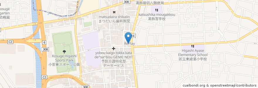 Mapa de ubicacion de 芙蓉軒 en ژاپن, 東京都, 葛飾区.