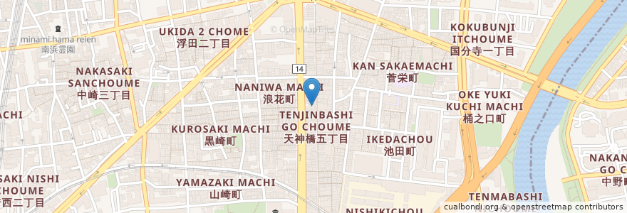 Mapa de ubicacion de Subway en 日本, 大阪府, 大阪市, 北区.