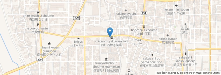 Mapa de ubicacion de おかめ en 日本, 福井県, 鯖江市.