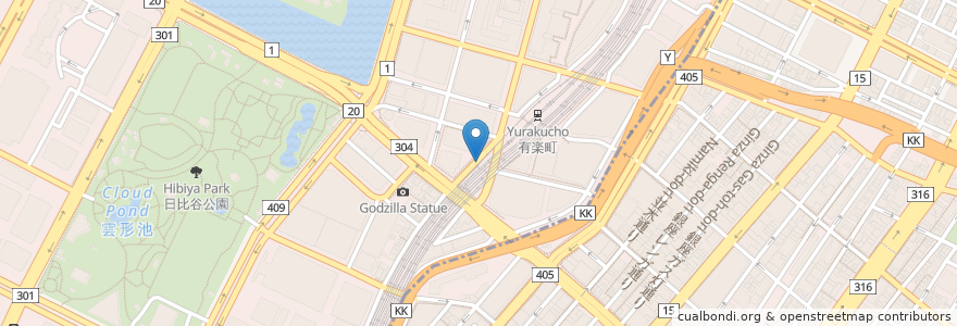 Mapa de ubicacion de 日の基酒場 en 日本, 東京都, 千代田区.