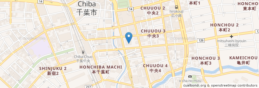 Mapa de ubicacion de 讃岐庵 en Japonya, 千葉県, 千葉市, 中央区.