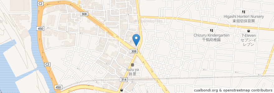 Mapa de ubicacion de ほりきりデンタルクリニック en Jepun, 東京都, 葛飾区.