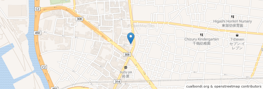Mapa de ubicacion de ほりきり整形外科 en ژاپن, 東京都, 葛飾区.
