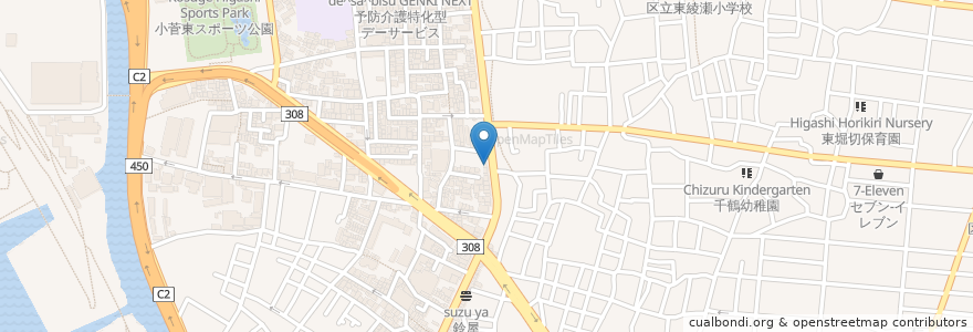 Mapa de ubicacion de らーめん弁慶 en Japón, Tokio, Katsushika.