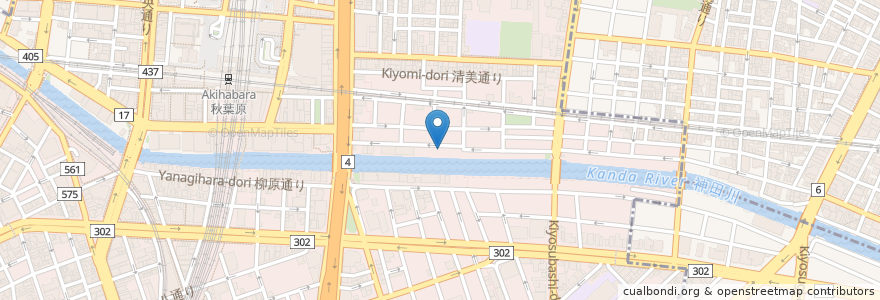 Mapa de ubicacion de タイムズ 秋葉原駅前 en Japonya, 東京都, 千代田区.