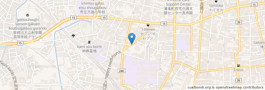 Mapa de ubicacion de 鈴木薬局 en Япония, Сайтама, 川越市.