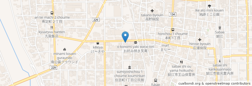 Mapa de ubicacion de コカコーラ en Japão, 福井県, 鯖江市.