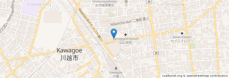 Mapa de ubicacion de サブウェイ en 日本, 埼玉県, 川越市.