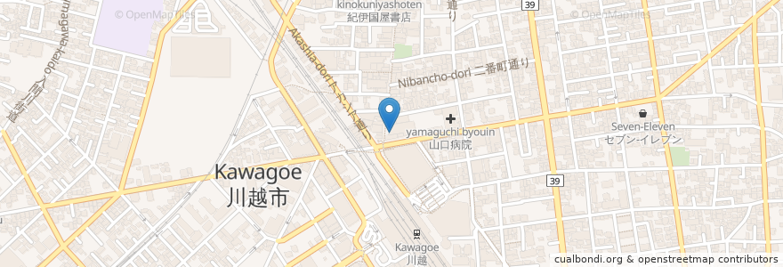 Mapa de ubicacion de タリーズコーヒー en 日本, 埼玉県, 川越市.