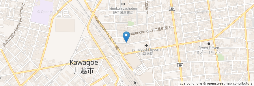 Mapa de ubicacion de LIVE CAFE Jammin' en 日本, 埼玉県, 川越市.