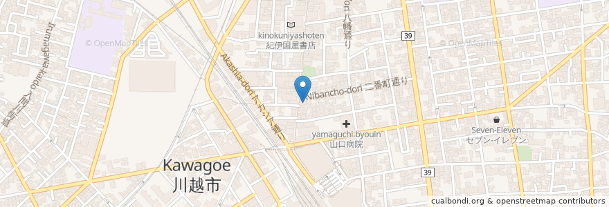 Mapa de ubicacion de うりずんの風 en 日本, 埼玉県, 川越市.