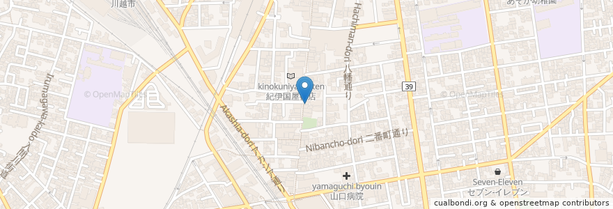 Mapa de ubicacion de 東京チカラめし en 日本, 埼玉県, 川越市.