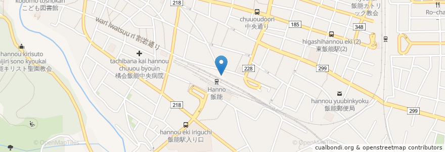 Mapa de ubicacion de スターバックス en Japan, Präfektur Saitama, 飯能市.