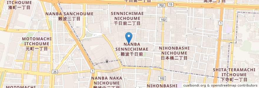 Mapa de ubicacion de らーめん亀王 en 日本, 大阪府, 大阪市.